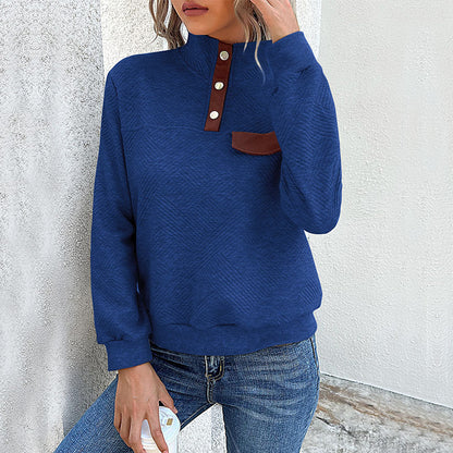 Femme pull à col montant tendance Chic und Stil