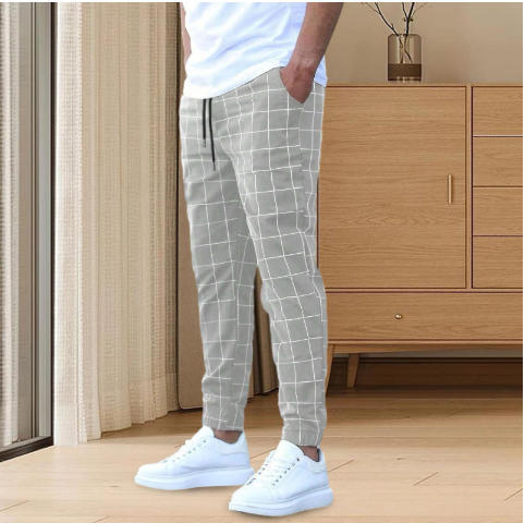 Chic and Style Casual Plaid Pants for Men