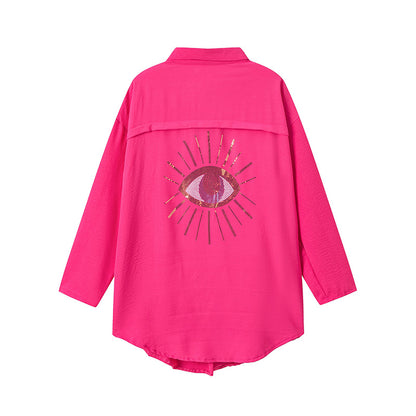 Chemise à boutons graphique pour femmes grande taille Chic und Stil