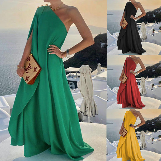 Robe maxi femme à coupe asymétrique Chic und Stil