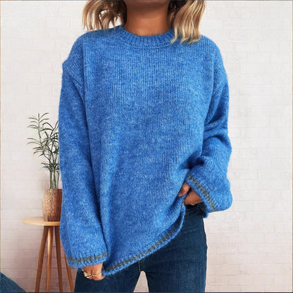 Pull ample décontracté pour femmes avec un design de couleurs bloquées Chic und Stil