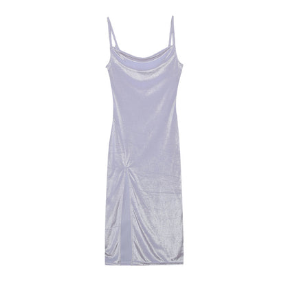 Robe midi chic et stylée en slip irisé pour femmes