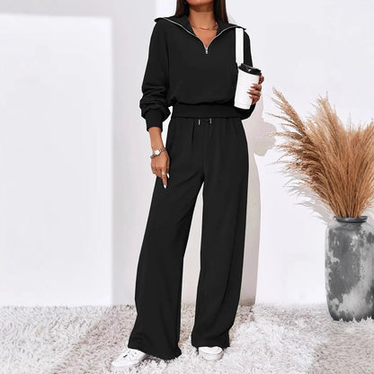 Dames ensemble de sport avec fermeture éclair moderne et coupe décontractée Chic und Stil