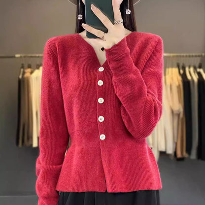 Dames cardigan en tricot élégant avec design texturé Chic und Stil