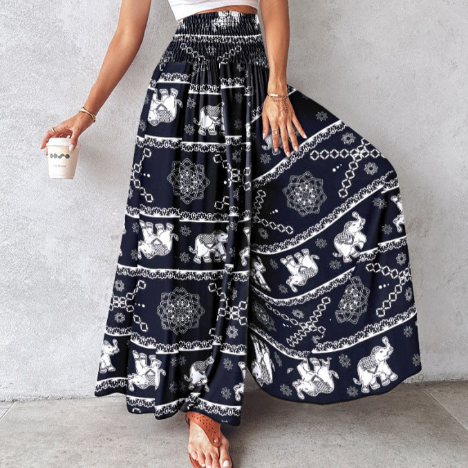 Chic and Style Tropical Wide Leg Pants for Women