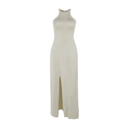 Robe maxi à dos nu à col haut Chic und Stil pour femmes