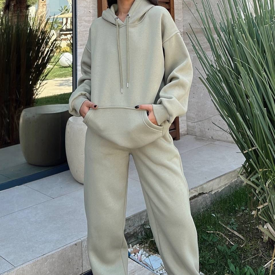 Dames confortable Hoodie en fleece surdimensionné Chic und Stil