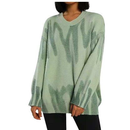 Dames pull oversized à la mode avec dégradé de couleurs unique Chic und Stil