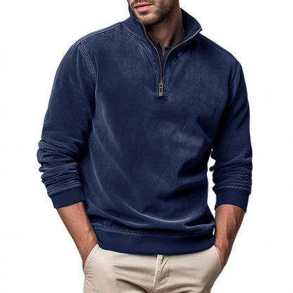 Sporty men's pullover with half-zip Chic and Style