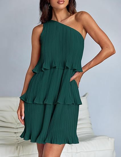 Robe asymétrique à volants pour femmes avec détails en volant Chic und Stil