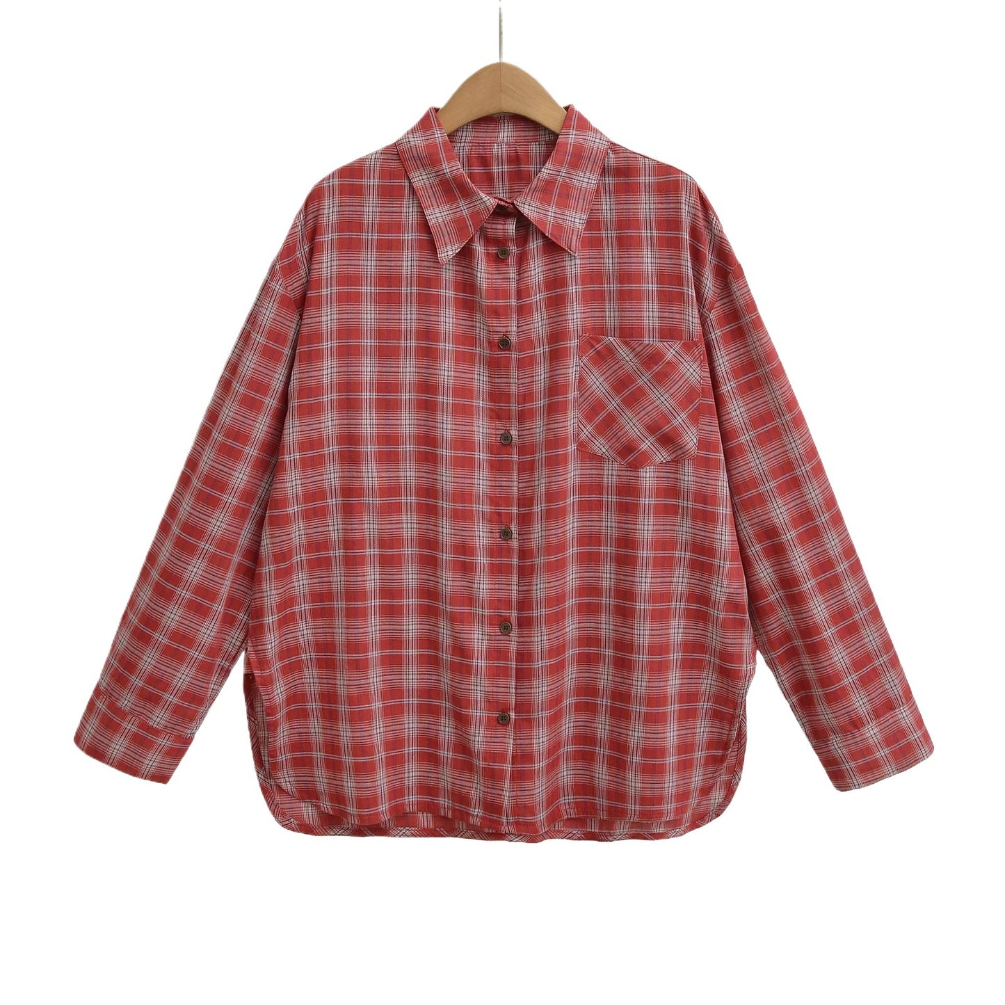 Chemise en flanelle à carreaux grande taille pour femmes Chic und Stil