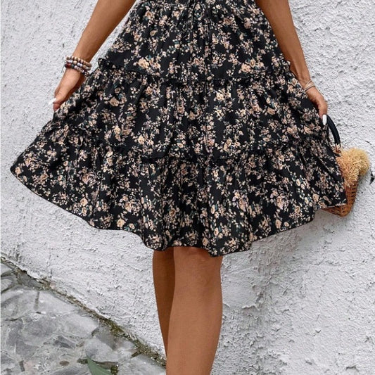 Jupe portefeuille aérien pour dames avec détails volants Chic und Stil