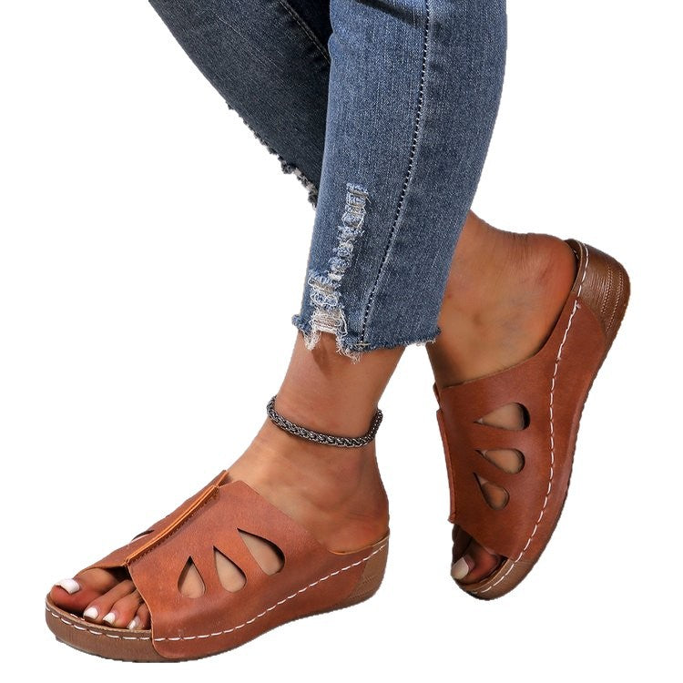 Dames Élégantes Sabots avec découpes à la mode Chic und Stil