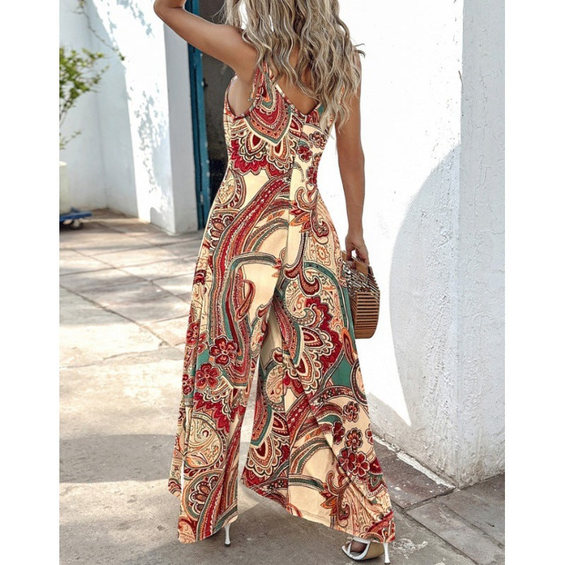 Femme Bohemian Paisley Impression Maxi Robe Chic und Stil
