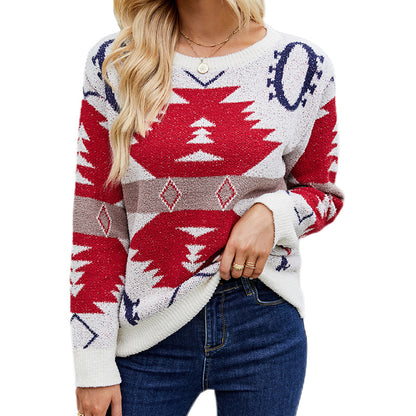 Pull en tricot à motifs pour femmes avec motif ethnique moderne Chic und Stil