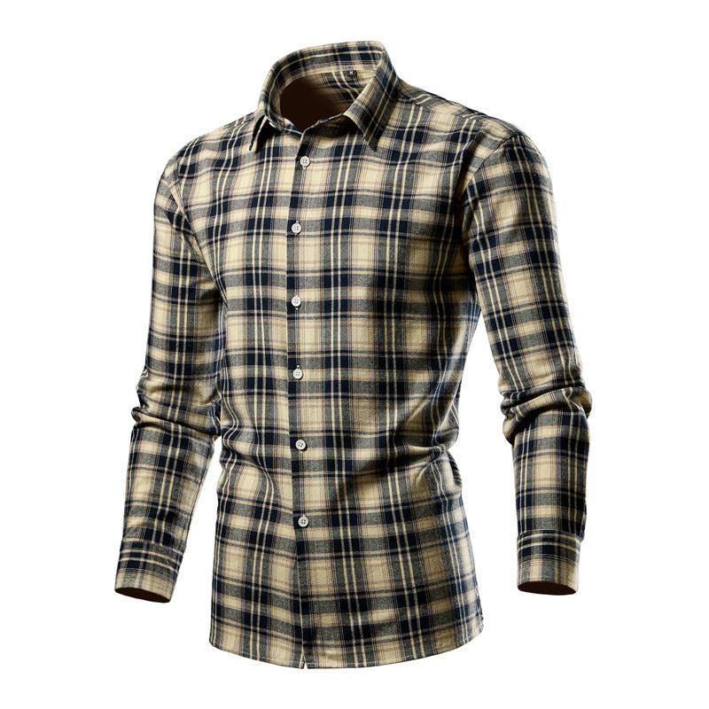 Chemise pour hommes en mélange de coton de haute qualité au design à carreaux moderne Chic und Stil