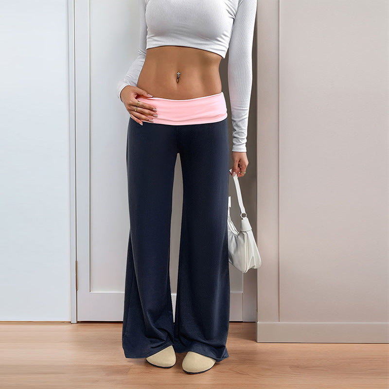 Loose sports pants for women with a high waist and comfortable elastane Chic and Style