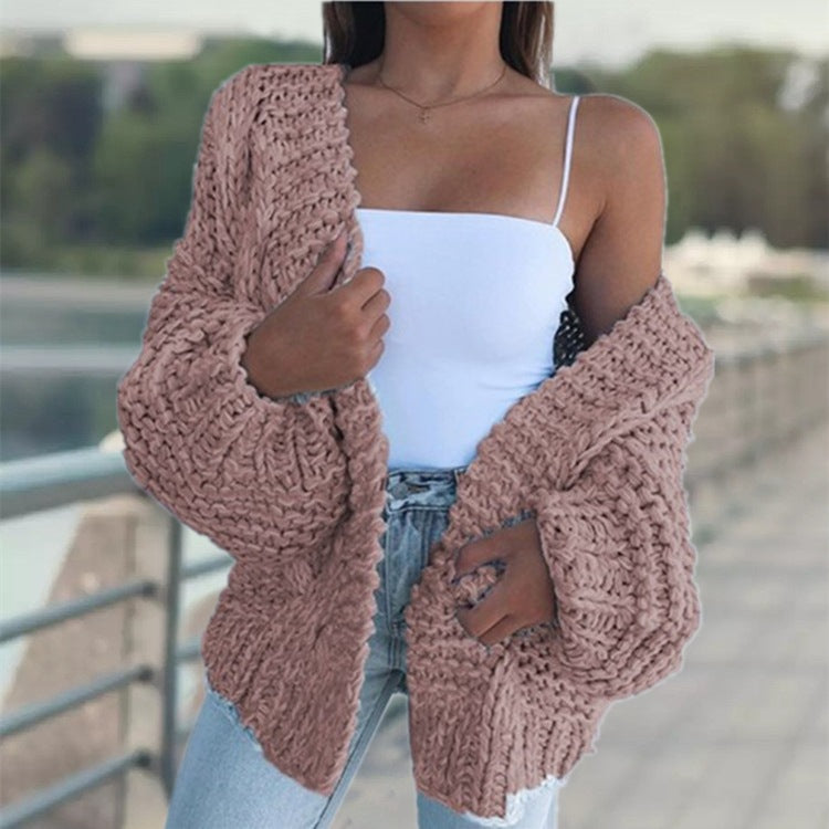 Dames gros tricot cardigan avec des manches oversize et une coupe décontractée Chic und Still