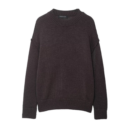 Pull en maille confortable pour femmes avec col rond et coupe décontractée Chic und Stil