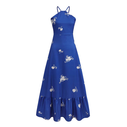 Femmes Élégante Robe Maxi Imprimé Floral Chic und Stil