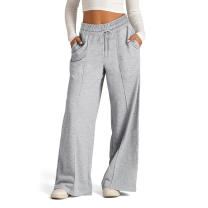 Pantalon de loisirs ample pour femmes avec taille élastique et poches latérales pratiques Chic und Stil