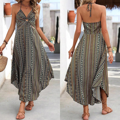 Robe maxi boho femme avec taille empire Chic und Stil