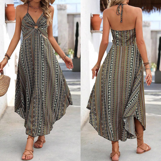Robe maxi boho femme avec taille empire Chic und Stil