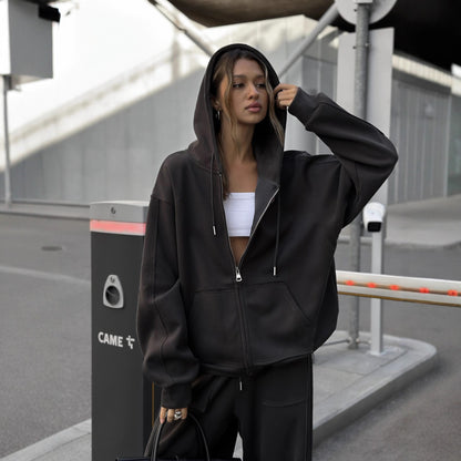 Dames Ensemble de loungewear surdimensionné confortable avec capuche Chic und Stil