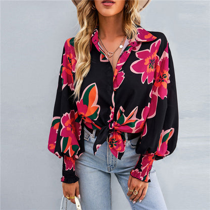 Chemise à carreaux oversize pour femmes avec détails de volants Chic und Stil