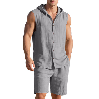 Ensemble t-shirt à capuche décontracté et shorts Chic und Stil pour homme
