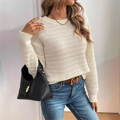 Pull femme en tricot à col en V avec élément décoratif de nœud Chic und Stil
