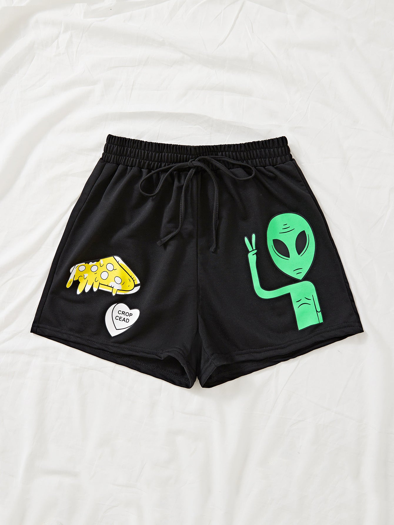 Femme Shorts colorés avec des imprimés amusants et taille élastique Chic und Stil
