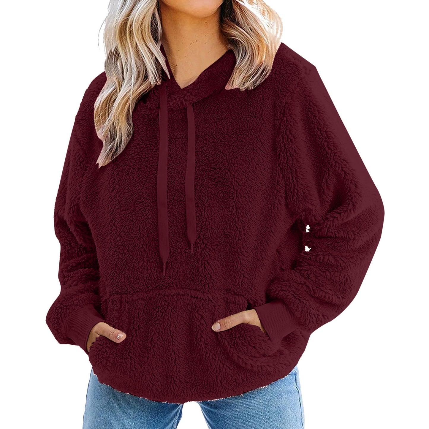 Dames Douillet Oversized Hoodie en Teddy-Fleece Chic und Stil