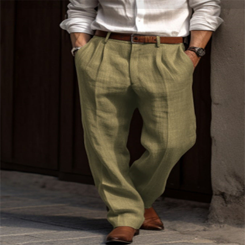 Elegant linen pants for men with a classic cut and breathable properties Chic and Style