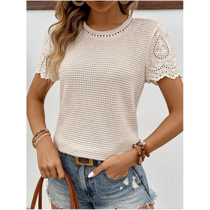 Blouse avec détail en crochet pour femmes Chic und Stil
