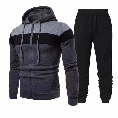 Costume de sport pour hommes avec haut à capuche fonctionnel et pantalons de jogging confortables Chic und Stil