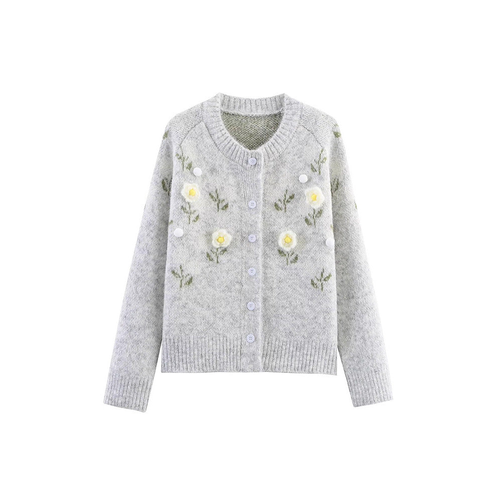 Dames cardigan avec design floral et boutons Chic und Stil