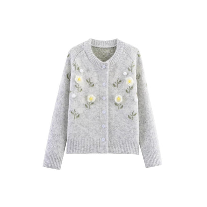 Dames cardigan avec design floral et boutons Chic und Stil