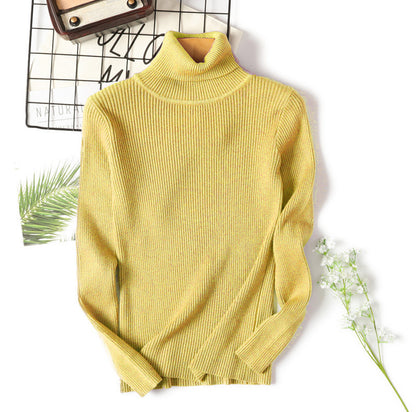 Pull à col roulé pour femmes en fin tricot côtelé Chic und Stil