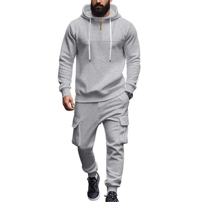 Men's chic and stylish athletic hoodie and cargo pants