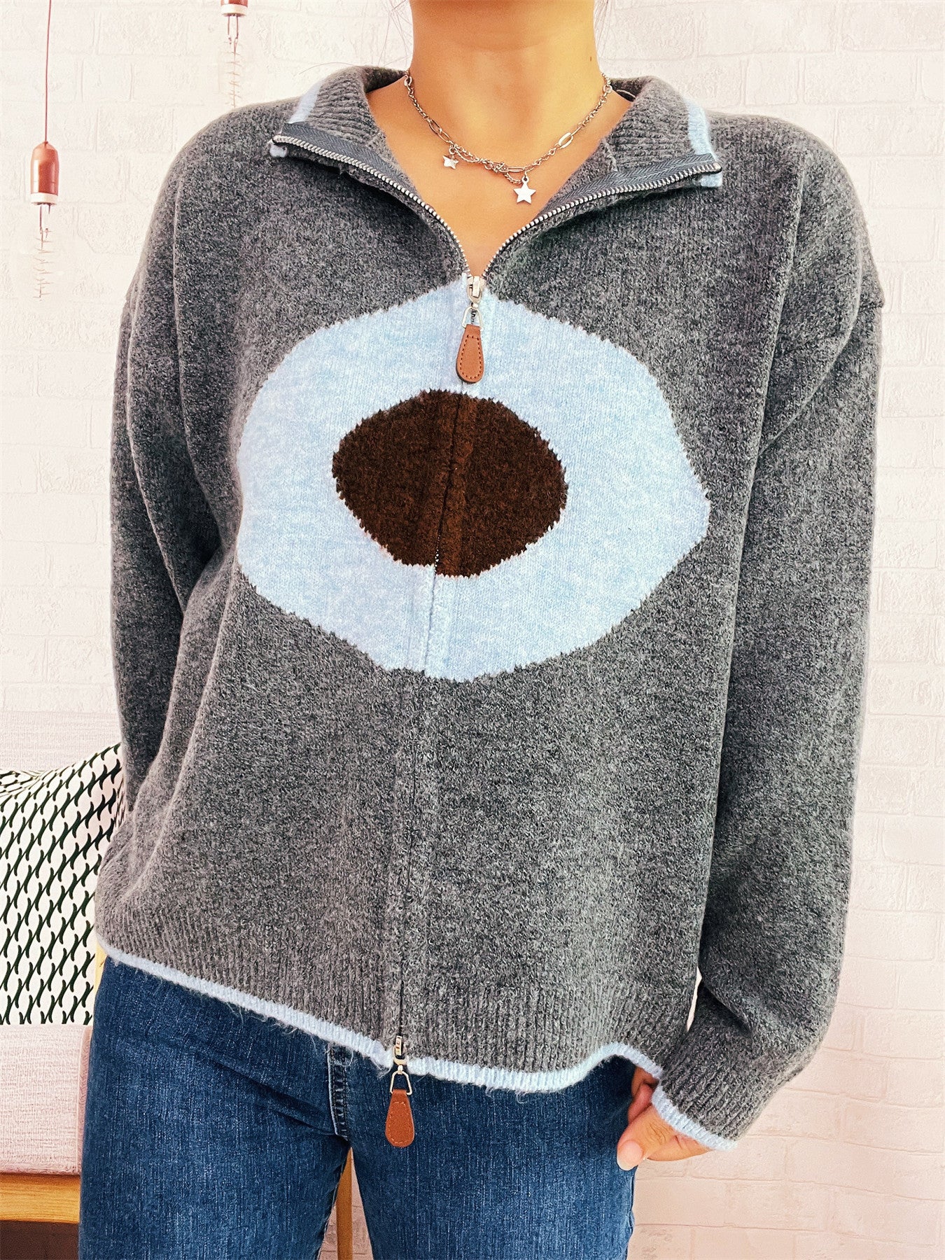Pull femme douillet avec design accrocheur Chic und Stil