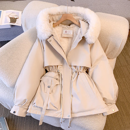 Dames élégante manteau d'hiver avec col en fausse fourrure amovible Chic und Stil