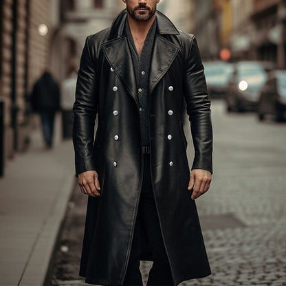 Men's Elegant and Shiny Trench Coat Chic and Style