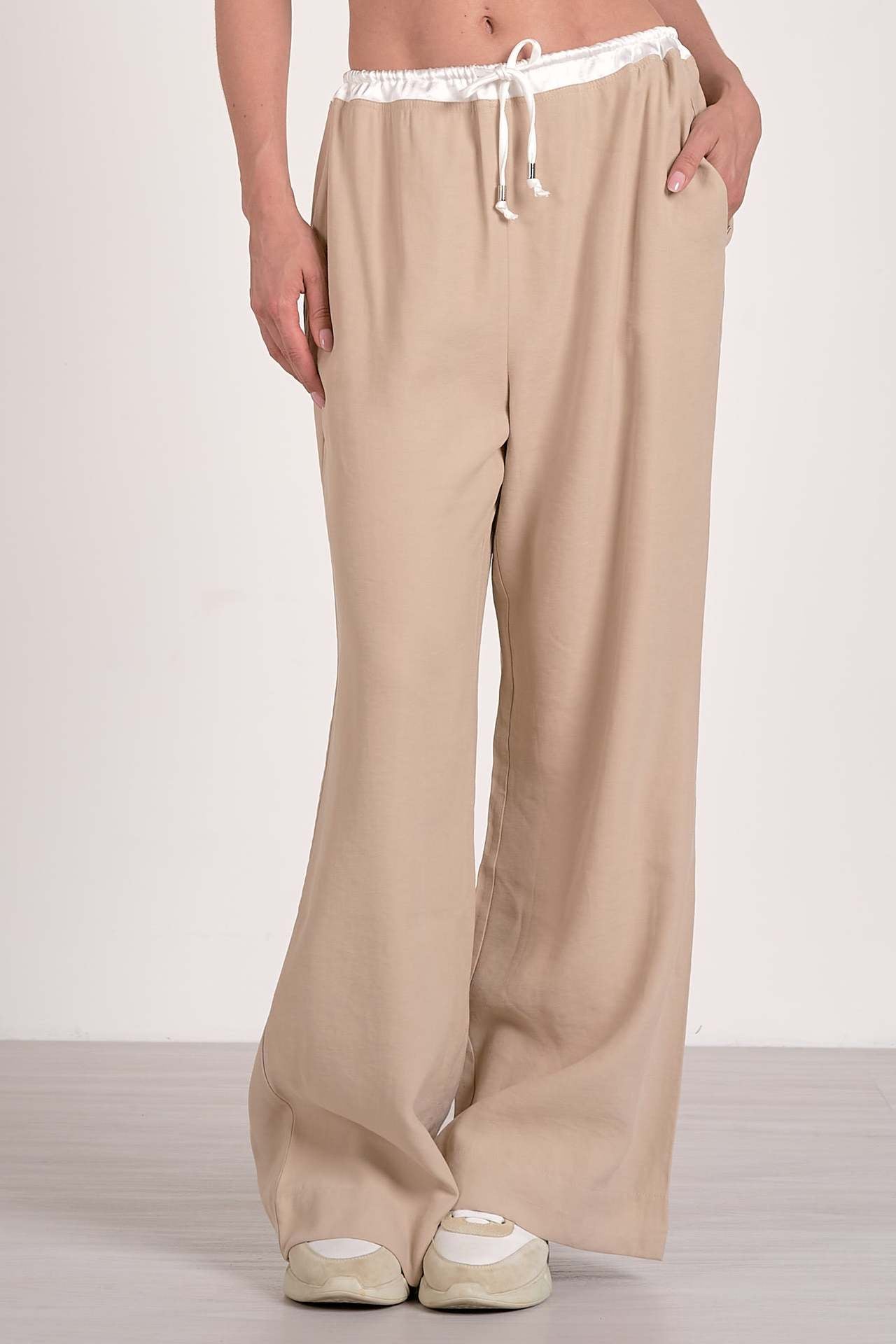 Ladies Palazzo Pants Trendy with Elastic Waist Chic and Style
