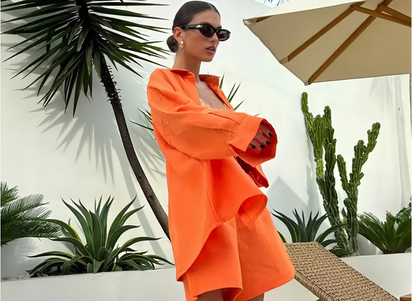 Robe chemise oversize pour femmes avec manches longues et coupe asymétrique Chic und Stil