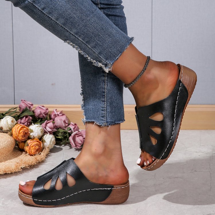 Dames Élégantes Sabots avec découpes à la mode Chic und Stil