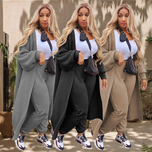 Dames Grand Cardigan en Tricot avec Coupe Ample et Structure en Maille Épais Chic und Stil