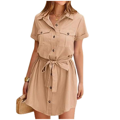 Femme blouse chemise à manches courtes robe Chic und Stil