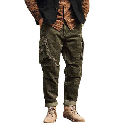 Casual corduroy cargo pants for men Comfortable Chic and Style