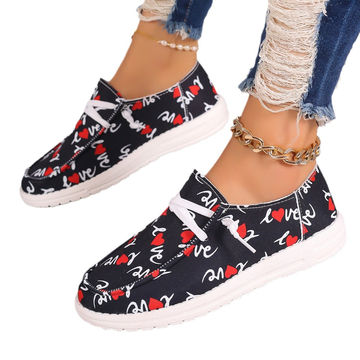 Baskets à enfiler pour femmes avec motif baseball Chic und Stil